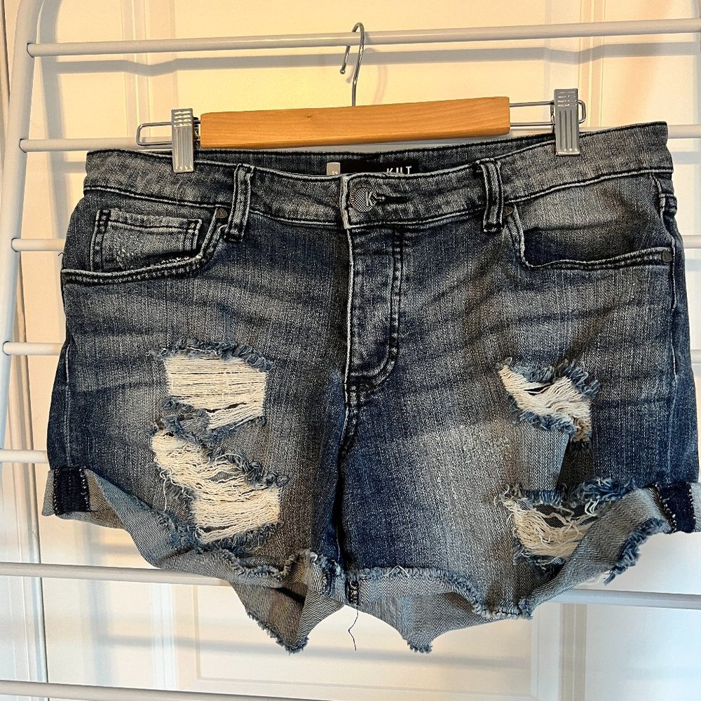 Kut from the Kloth distressed denim shorts 12
